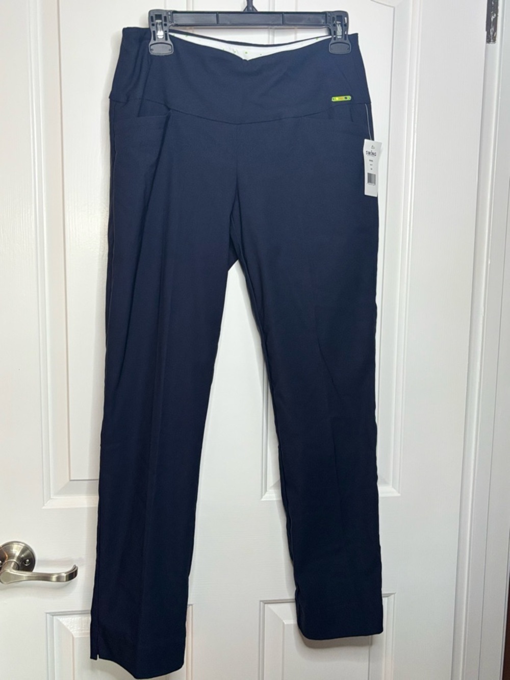 NWT SWING Women’s Navy Straight-Leg Golf Active Pants Tummy Control Size 4